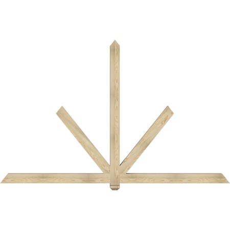 Ekena Millwork Kennewick Rough Sawn Timber Gable Bracket, Douglas Fir, 96"W x 60"H x 4"D x 4"F, 15/12 Pitch GBW096X60X0404KEN00RDF